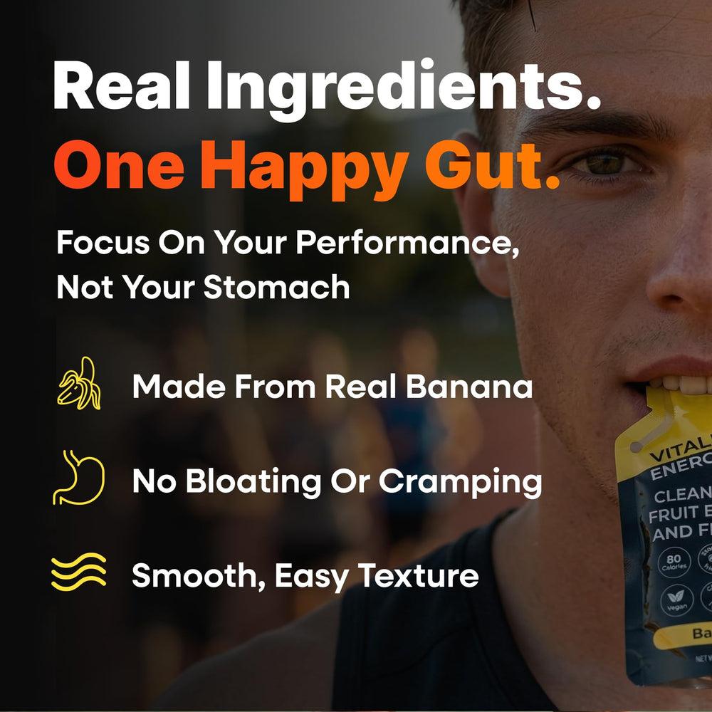 VitalFuel textura del puré de plátano, aspecto natural y suave