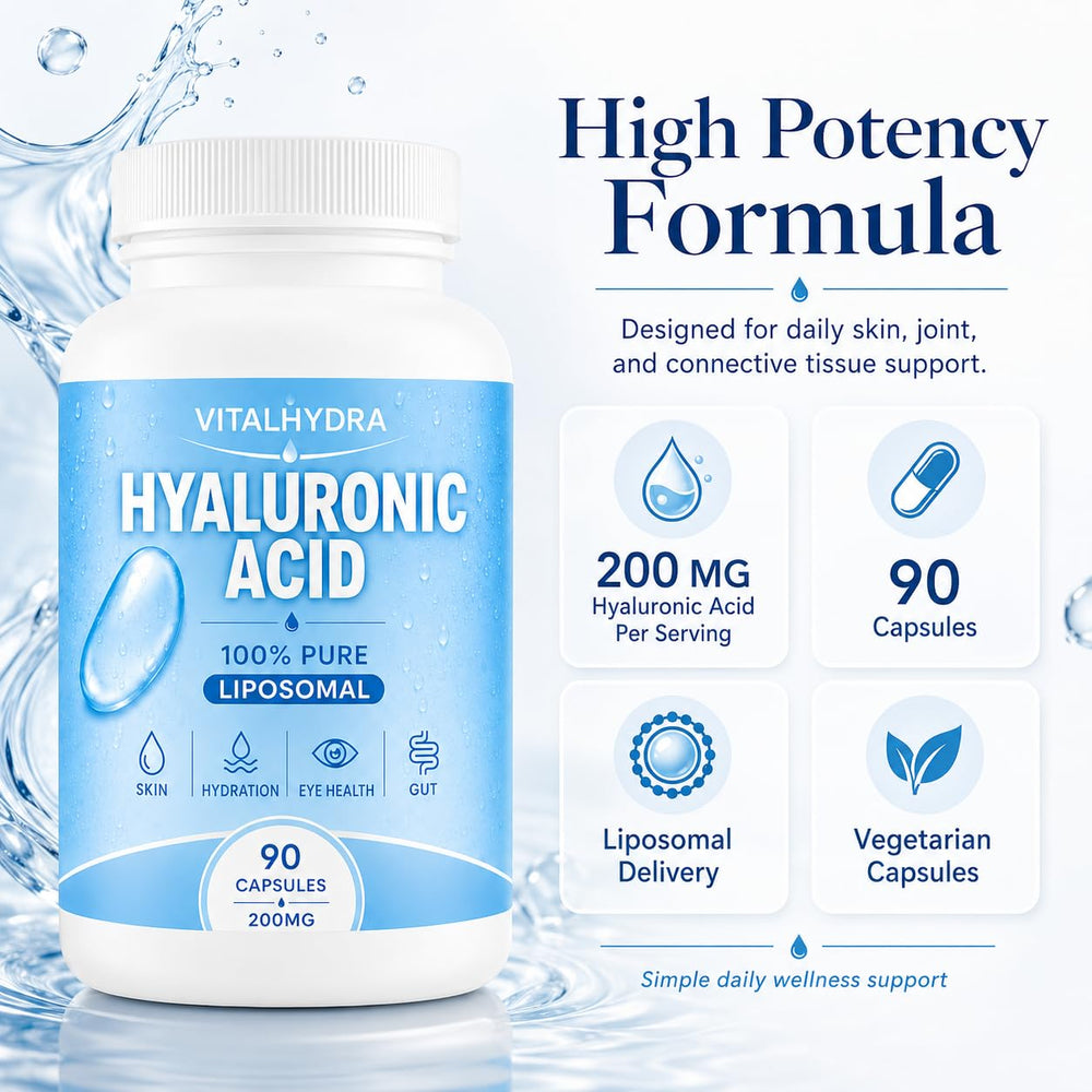 Vitalhydra cápsula en mano para mostrar tamaño y comodidad de uso