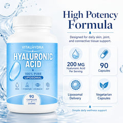 Vitalhydra cápsula en mano para mostrar tamaño y comodidad de uso