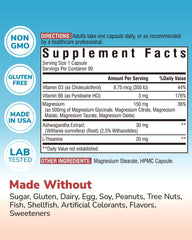 Bote Vitalibre con cápsulas de magnesio para calma y concentración