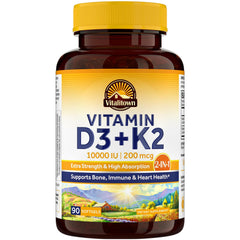 Vitalitown frente del envase mostrando 90 softgels y beneficios