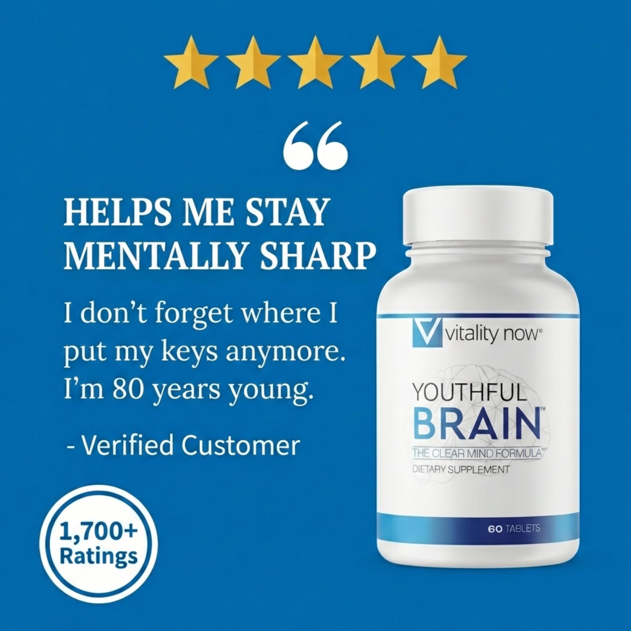 Vitality Now etiqueta nutricional con dosis y componentes