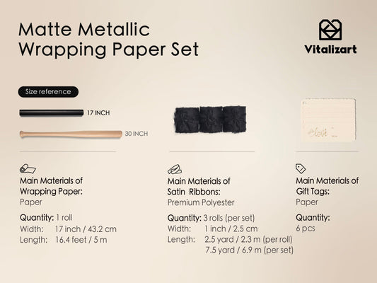 Vitalizart textura del papel negro metálico mate, beneficio: durabilidad y fácil plegado