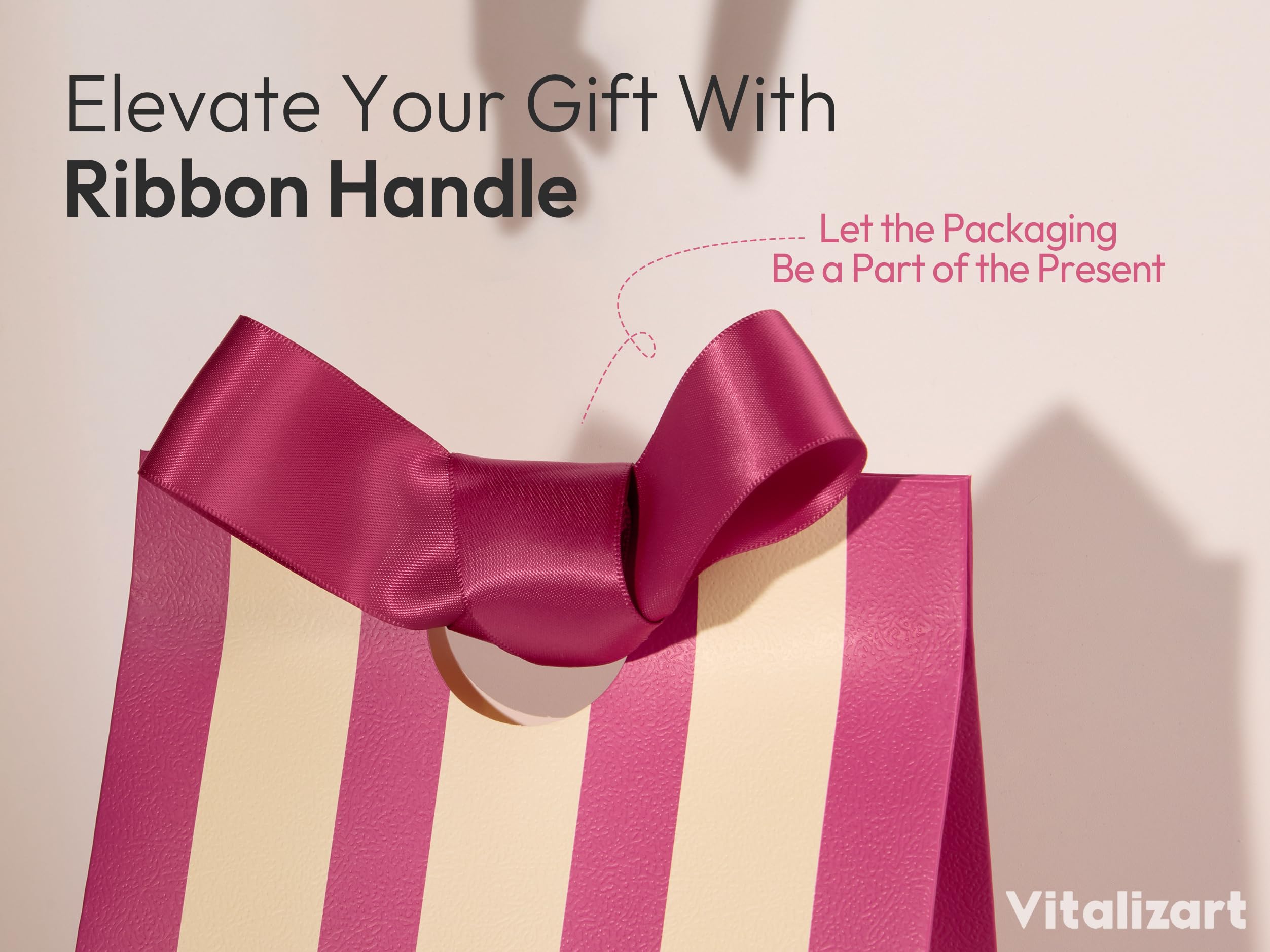 Vitalizart bolsa en manos entregando regalo con aspecto refinado
