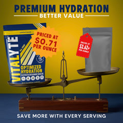 Botella de entrenamiento con Vitalyte listo para consumo durante ejercicio