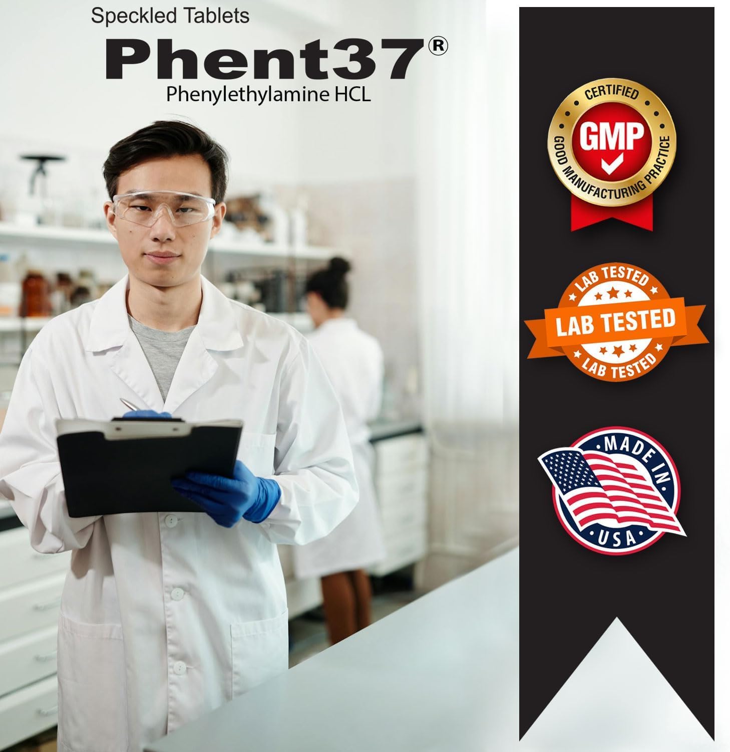Vitamart Phent37 envase abierto con 60 tabletas para suministro mensual