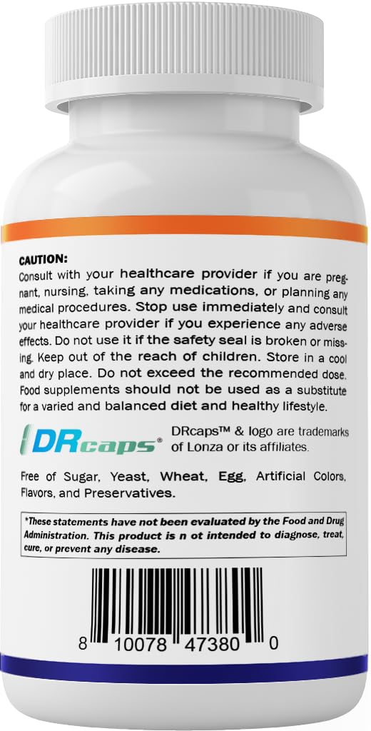 Vitamatic interior del frasco con 60 cápsulas para comparar cantidad