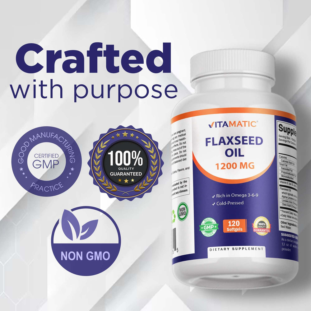 Vitamatic etiqueta con información de calidad y certificación GMP