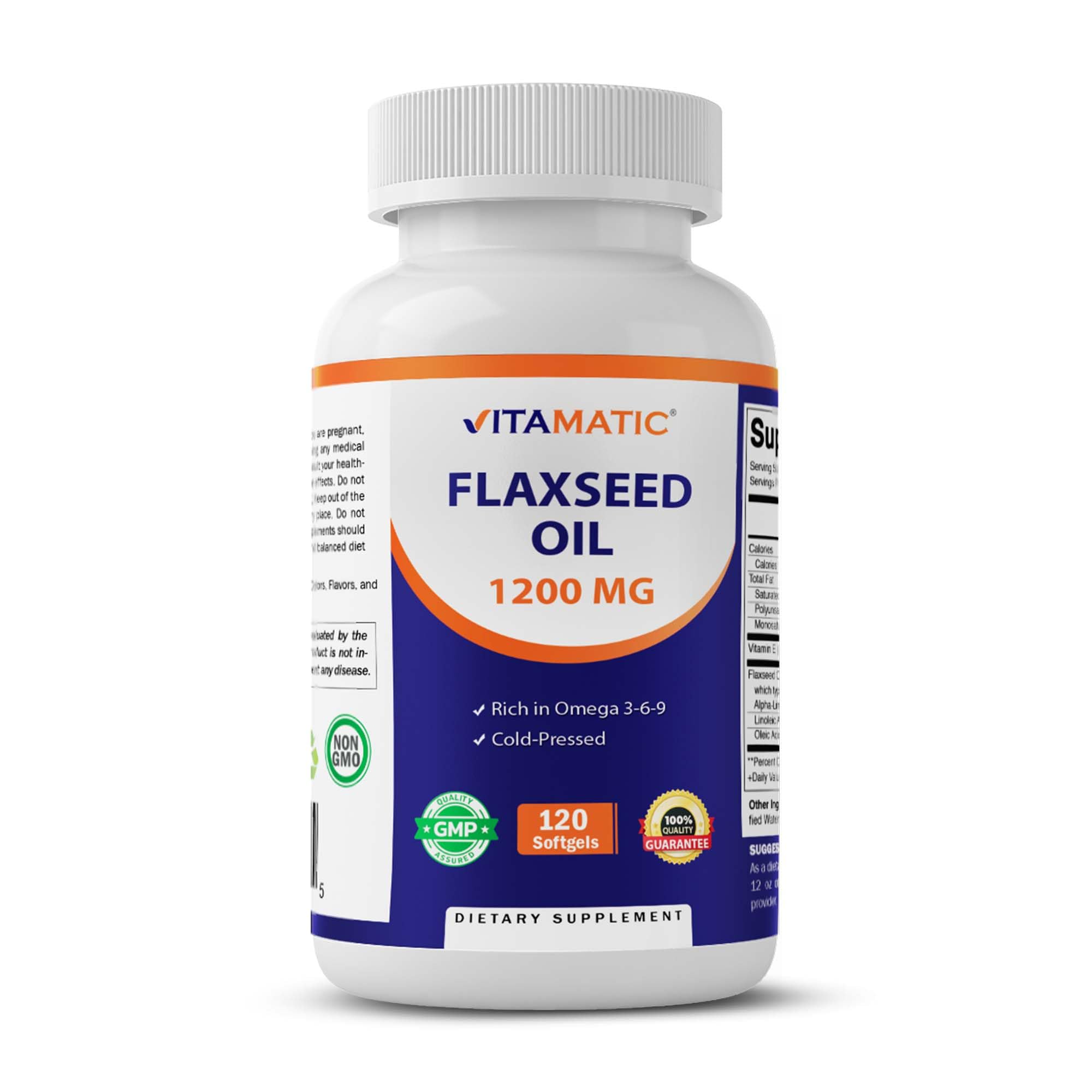 Vitamatic frasco frente mostrando etiqueta y beneficio nutricional