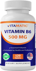 Vitamatic botella frontal mostrando 120 tabletas y etiqueta clara