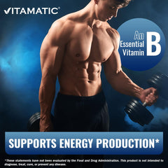 Vitamatic tableta junto a moneda para comparación de tamaño y escala
