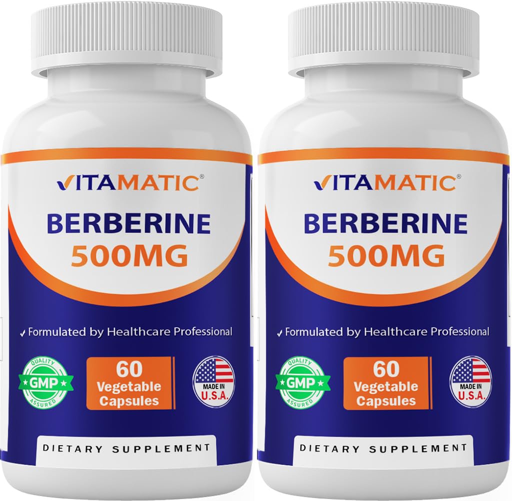 Vitamatic Berberina 500 mg, cápsulas vegetales para apoyar un metabolismo saludable