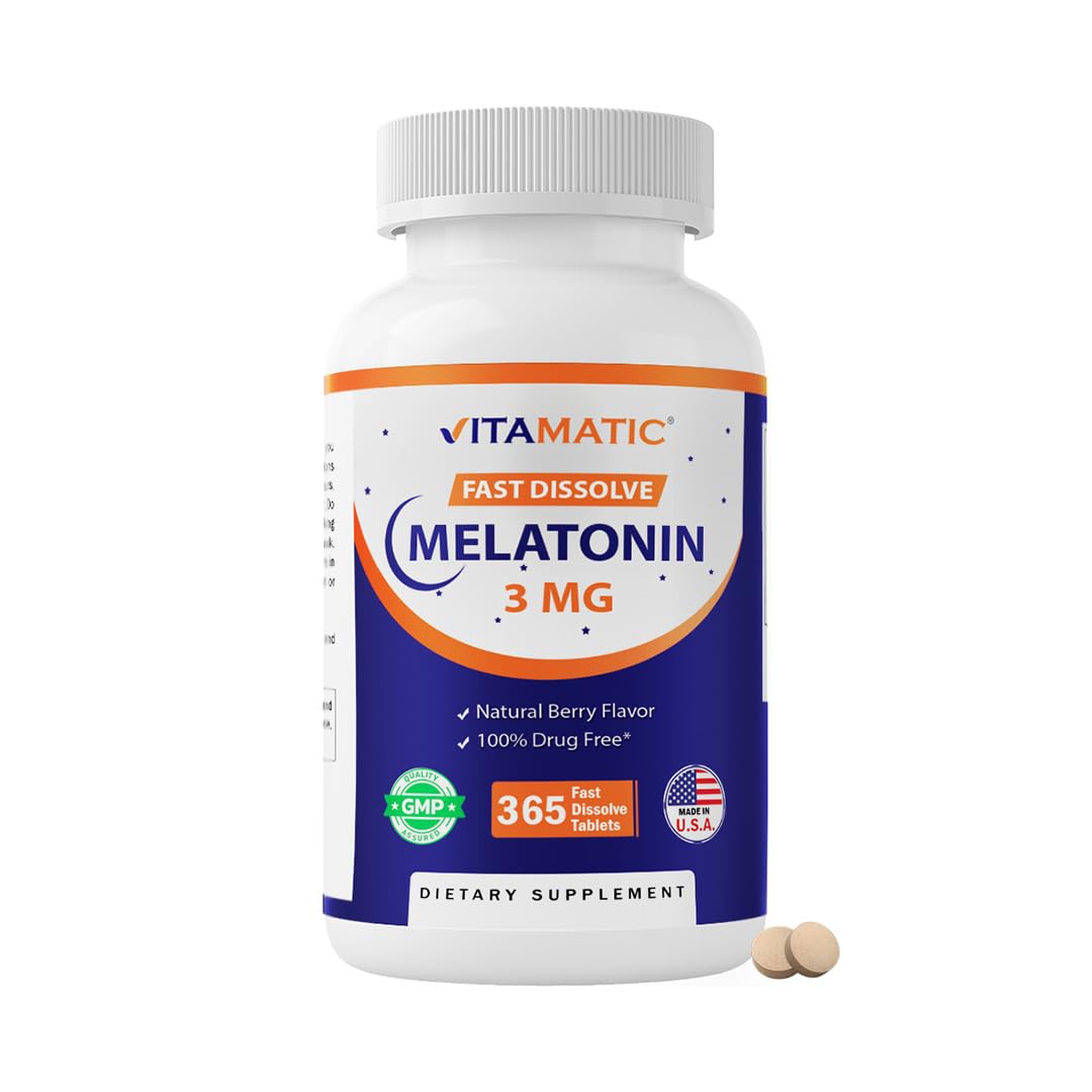 Vitamatic bote frontal que muestra 365 tabletas y etiqueta clara