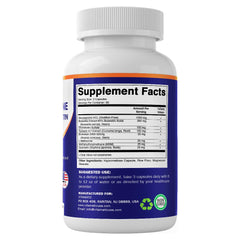 Vitamatic botella abierta con cápsulas mostrando contenido y cantidad