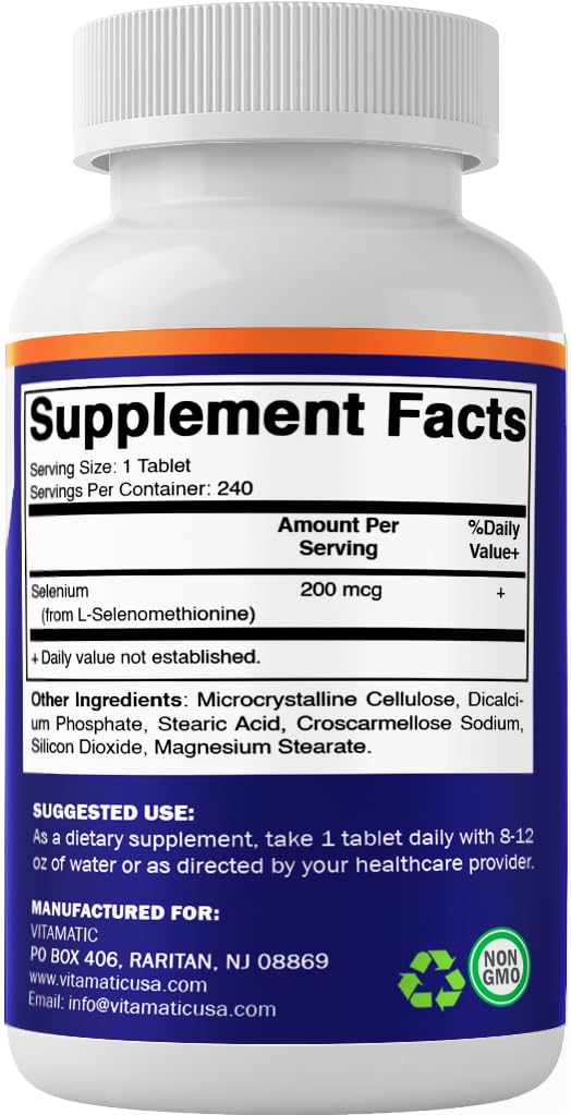 Vitamatic botella abierta con tabletas dispersas para ilustrar cantidad