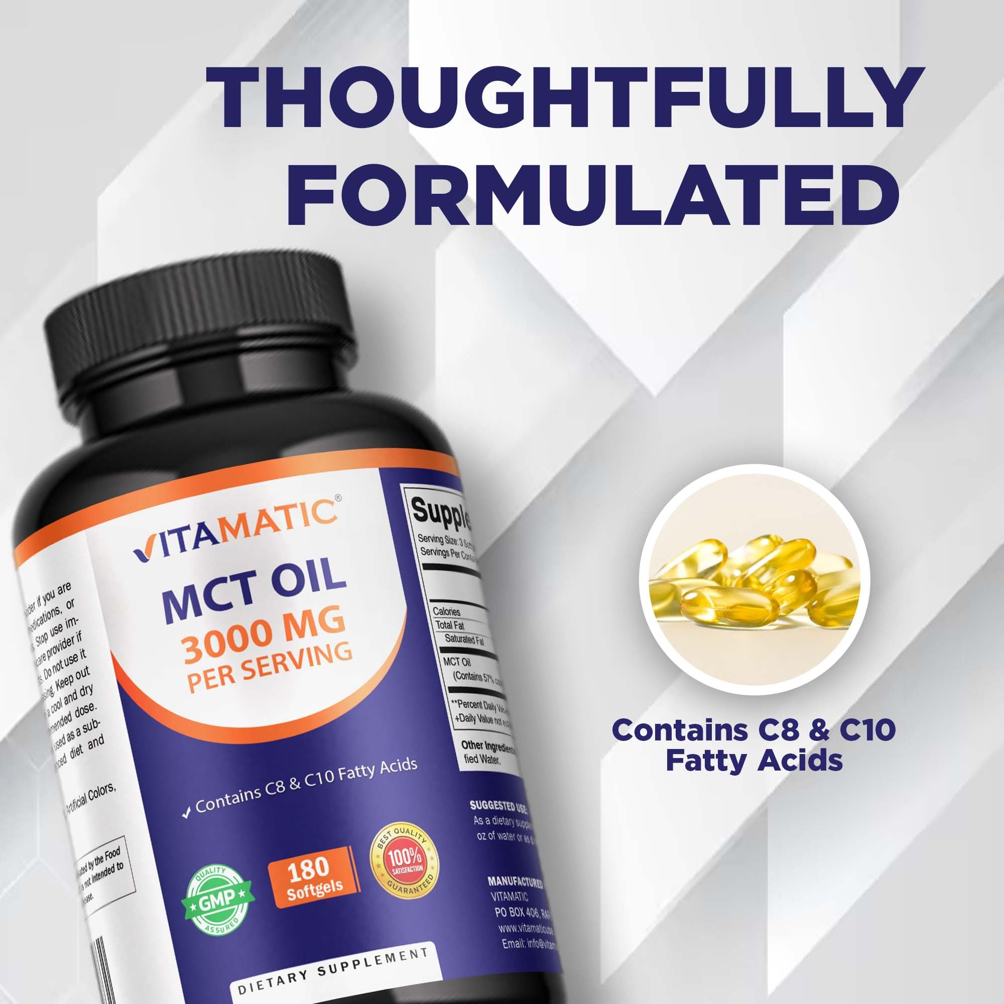 Vitamatic botella abierta sobre mesa para mostrar accesibilidad