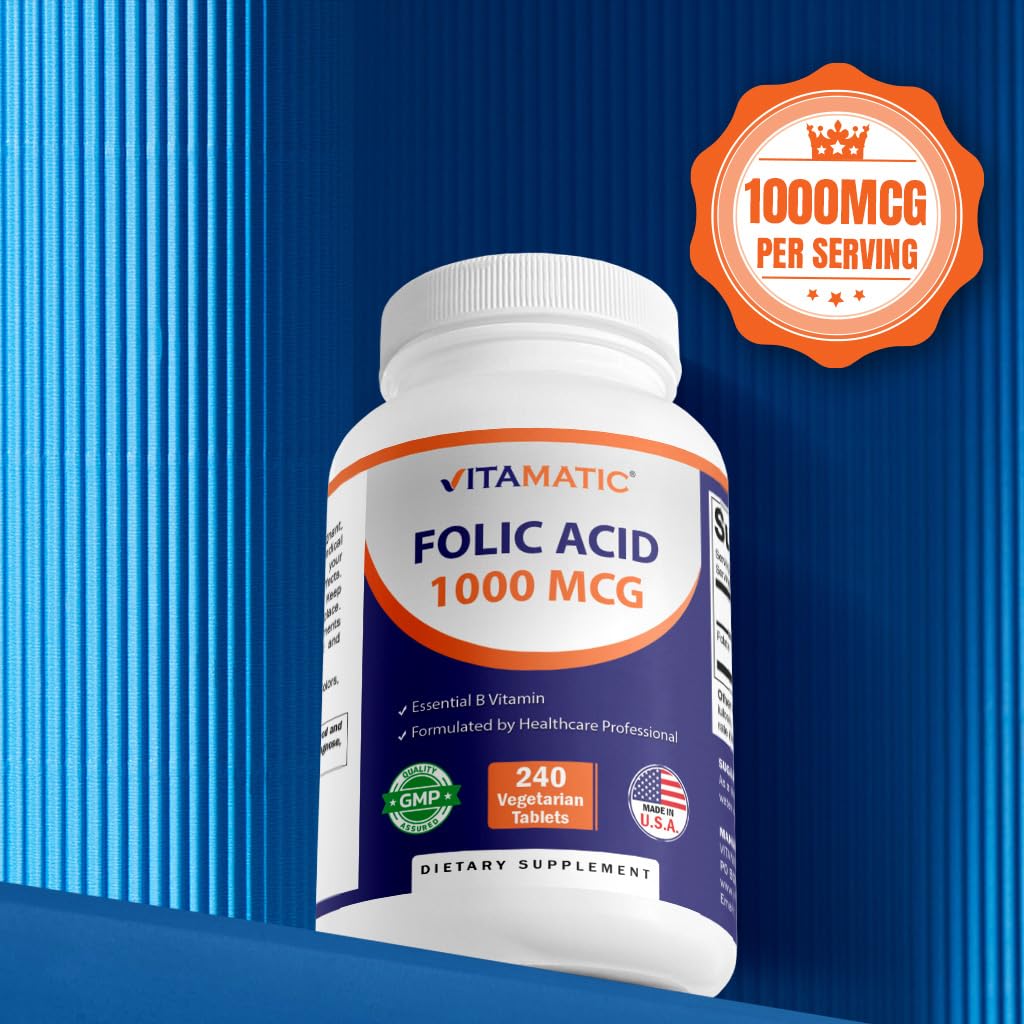 Vitamatic botella abierta con tabletas visibles para cantidad por envase