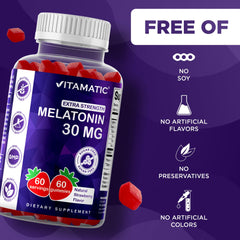 Envase abierto de Vitamatic con todas las gomitas visibles para control de contenido