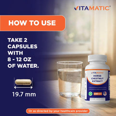 Vitamatic cápsula abierta con polvo para ver la potencia del extracto
