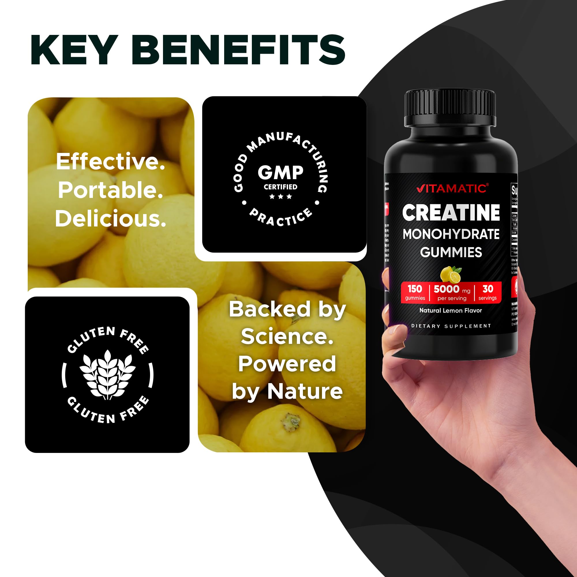 Vitamatic gominolas sobre bolsa de gimnasio, ideal para entrenamiento