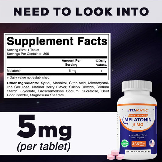 Vitamatic close-up de tableta mostrando forma y tamaño, fácil disolución