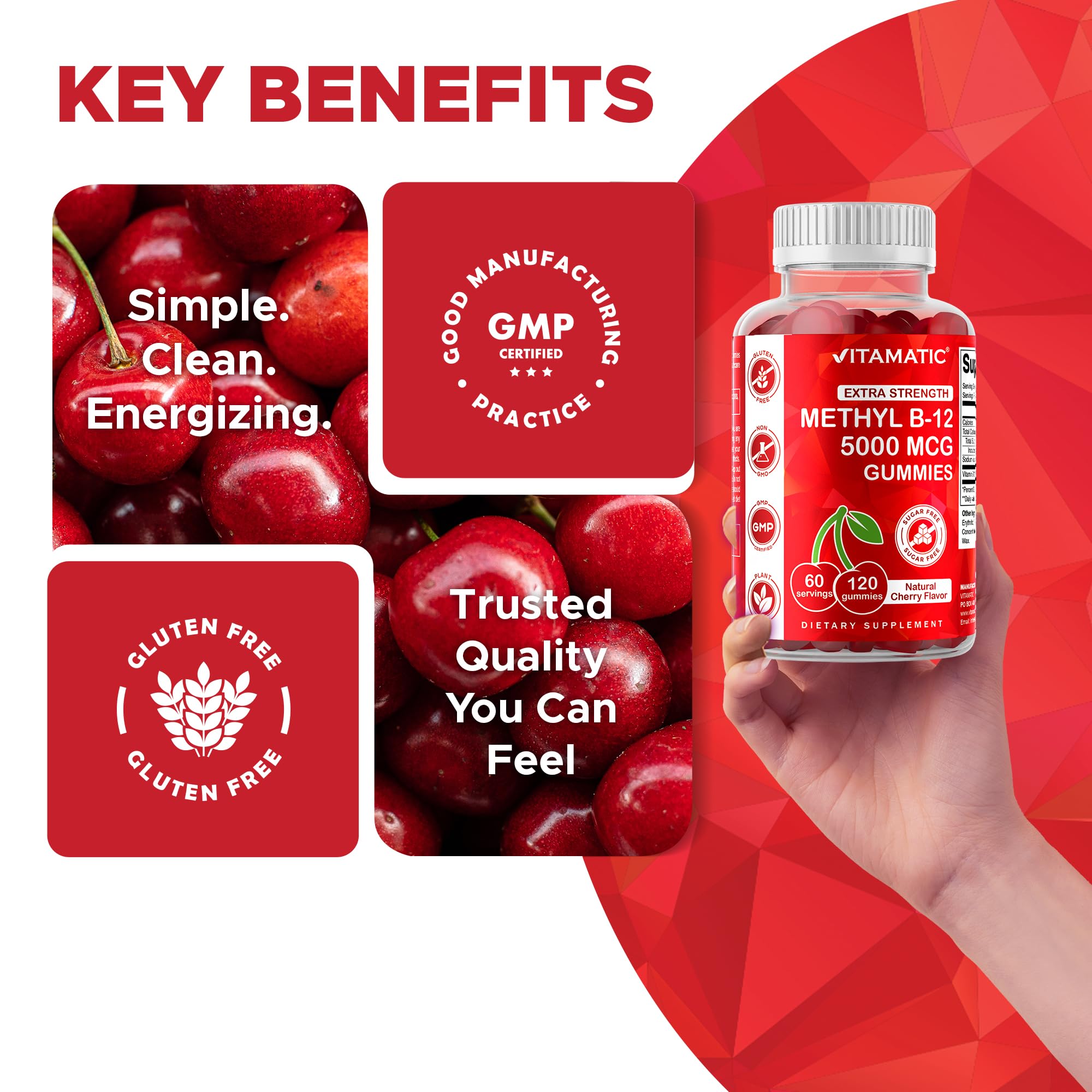 Vitamatic gomitas para energía y metabolismo de grasas y proteínas.