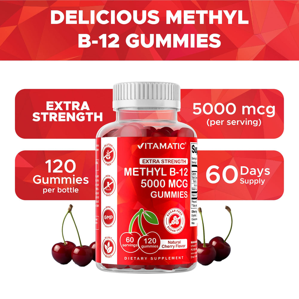 Vitamatic envase abierto con gominolas que destaca cantidad y presentación