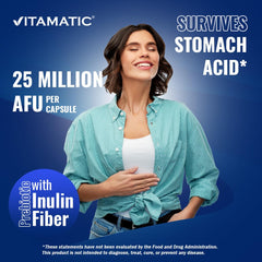 Vitamatic etiqueta legible con ingredientes y certificaciones beneficiosas
