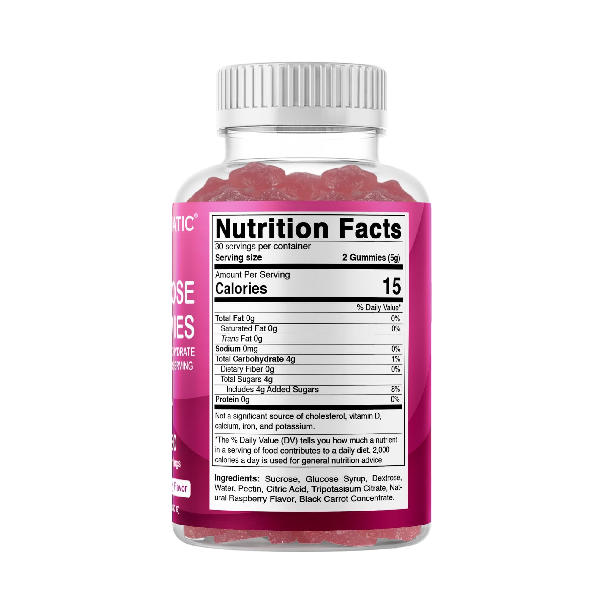 Vitamatic etiqueta nutricional clara mostrando 4 g carbohidratos