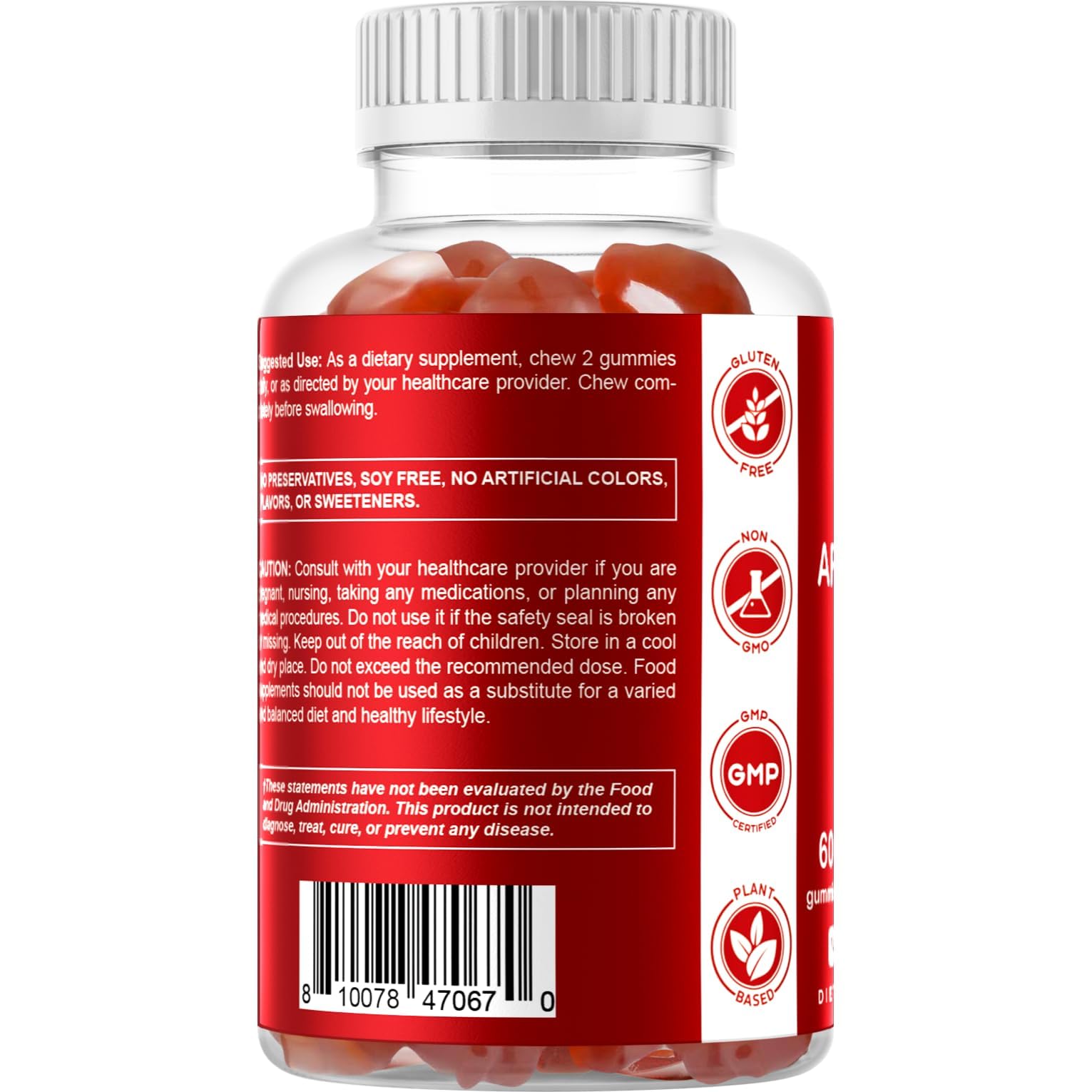 Vitamatic vista cercana de vitaminas B6 B12 E y folato listadas