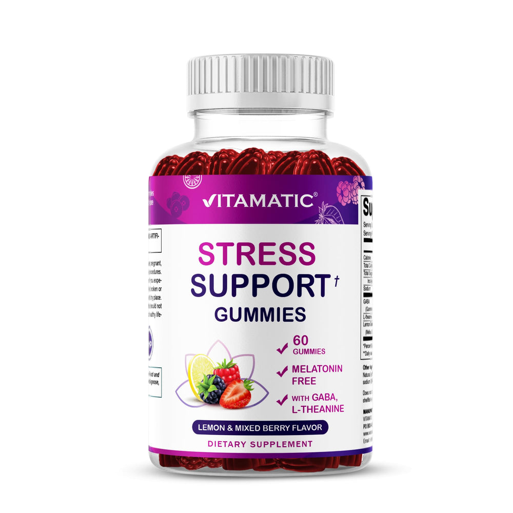 Vitamatic frasco frontal mostrando la etiqueta y cantidad, ideal para compra informada