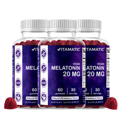 Vitamatic frasco frontal con gomitas sabor fresa mostrando dosis clara