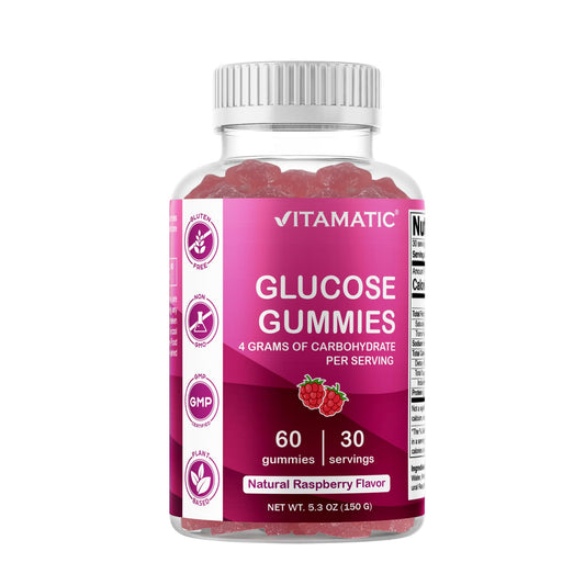 Vitamatic frasco frontal mostrando etiqueta y cantidad, práctico y seguro