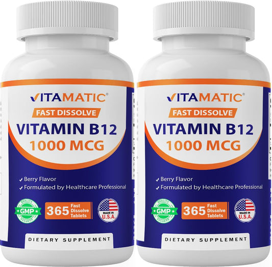 Vitamatic frasco frontal que muestra la etiqueta y beneficios