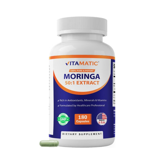 Vitamatic frasco frontal mostrando etiqueta clara y beneficios del producto