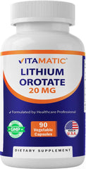 Vitamatic frasco frontal mostrando etiqueta y 90 cápsulas, confianza en calidad