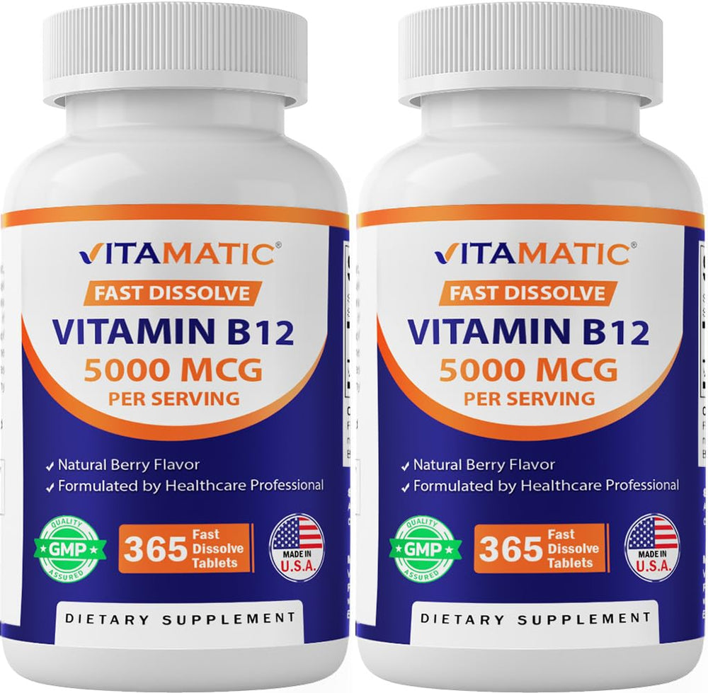 Vitamatic frente del empaque mostrando 365 tabletas, claridad de contenido