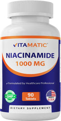Vitamatic frente del empaque mostrando 90 tabletas y beneficios claros