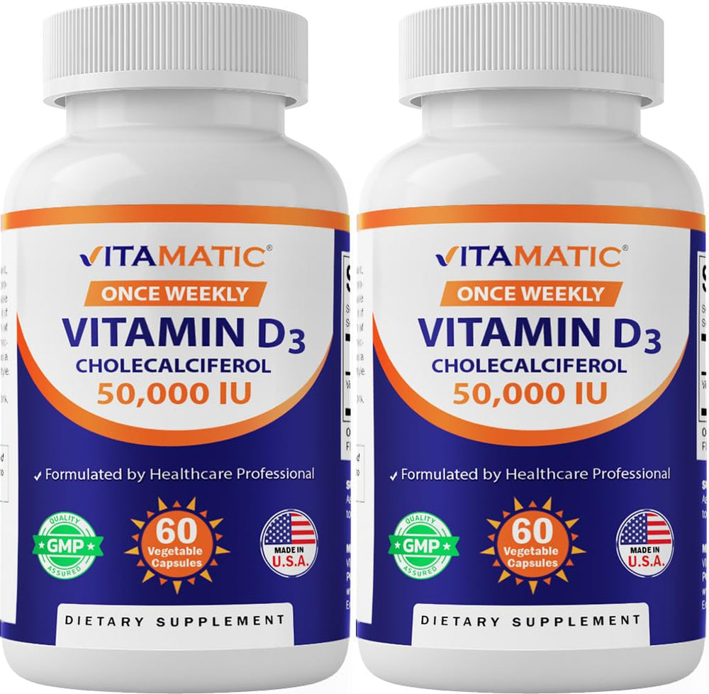 Vitamatic frente del empaque mostrando el producto y dosis semanal