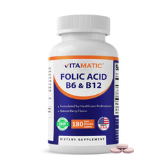 Vitamatic frente del envase mostrando 180 tabletas, fácil identificación