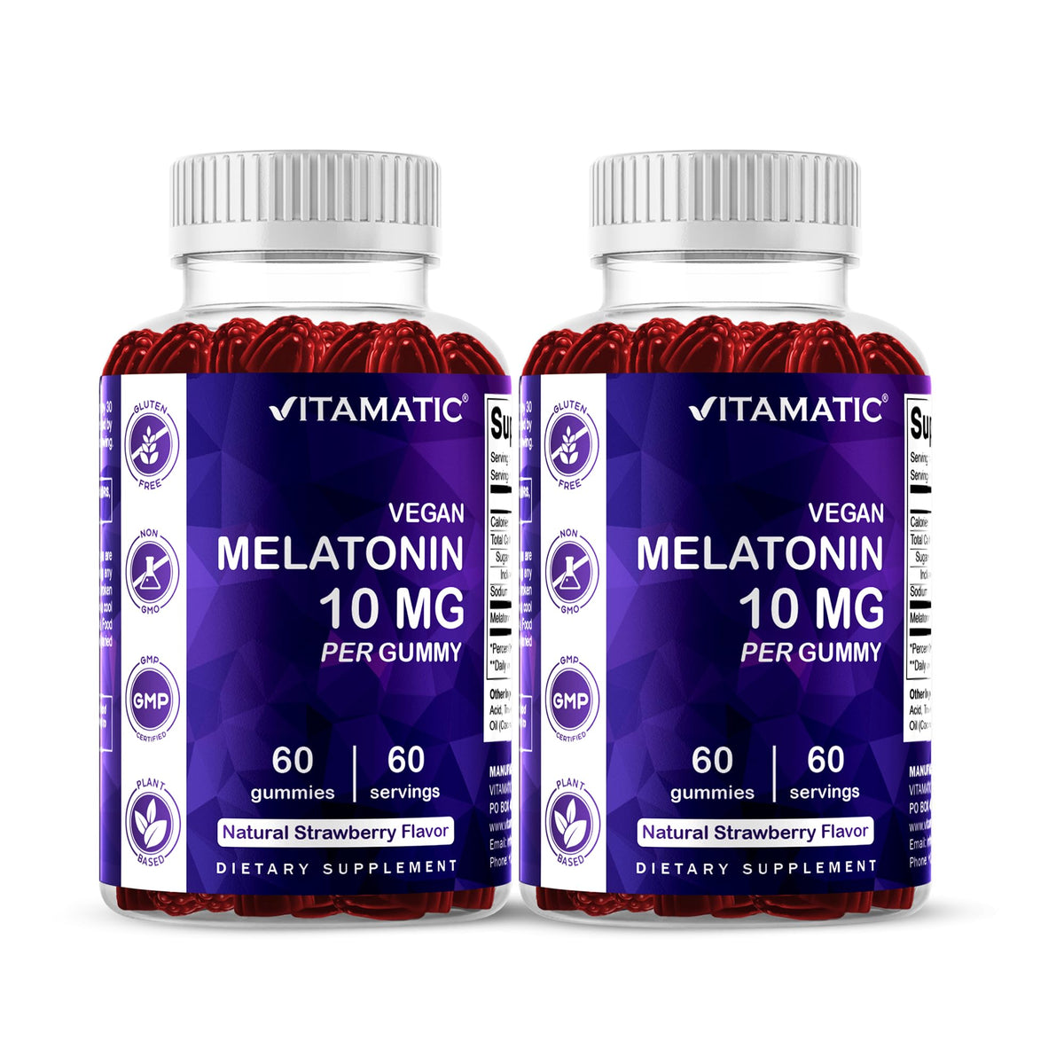 Vitamatic frente del frasco fresa mostrando el empaque y beneficio práctico