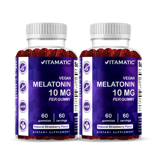 Vitamatic frente del frasco fresa mostrando el empaque y beneficio práctico