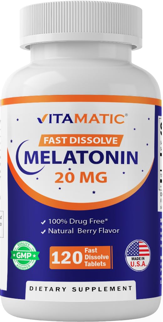 Vitamatic botella frontal mostrando 120 tabletas y beneficio de suministro prolongado