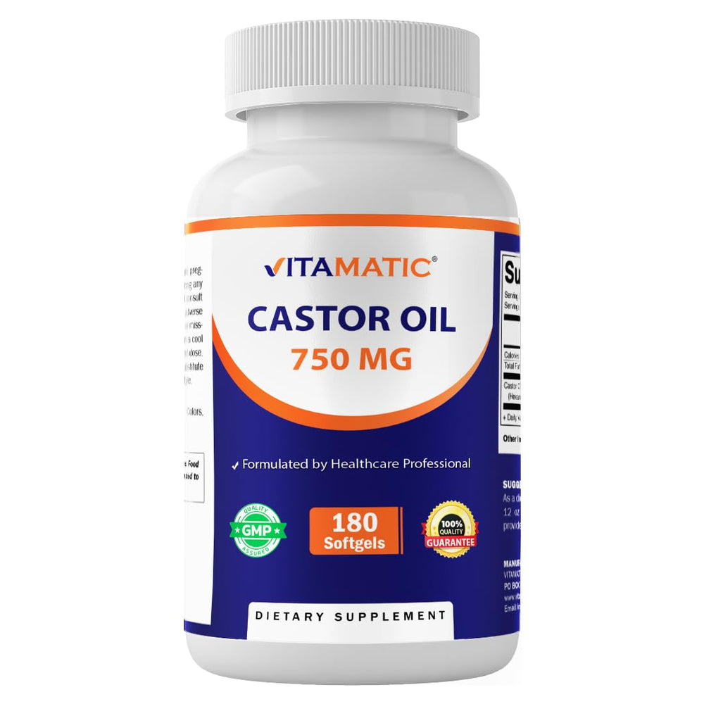 Vitamatic envase frontal claro y práctico con 180 softgels