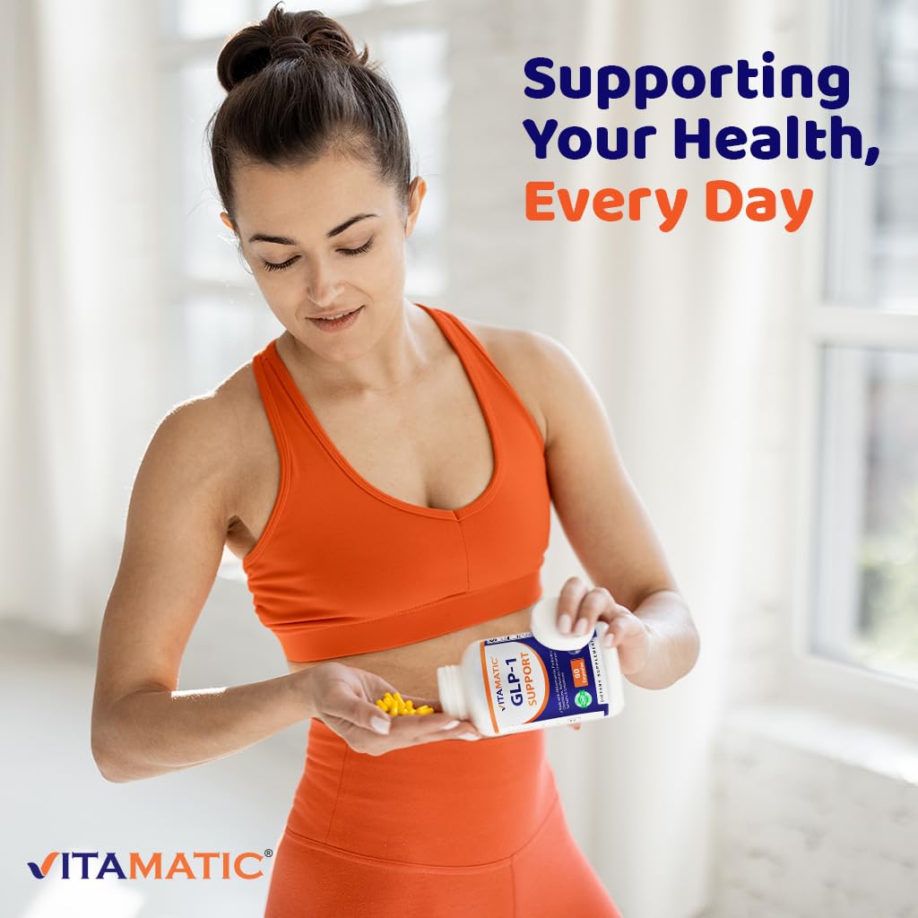 Vitamatic GLP-1 Support 60-capsule bottle for a two-month regimen