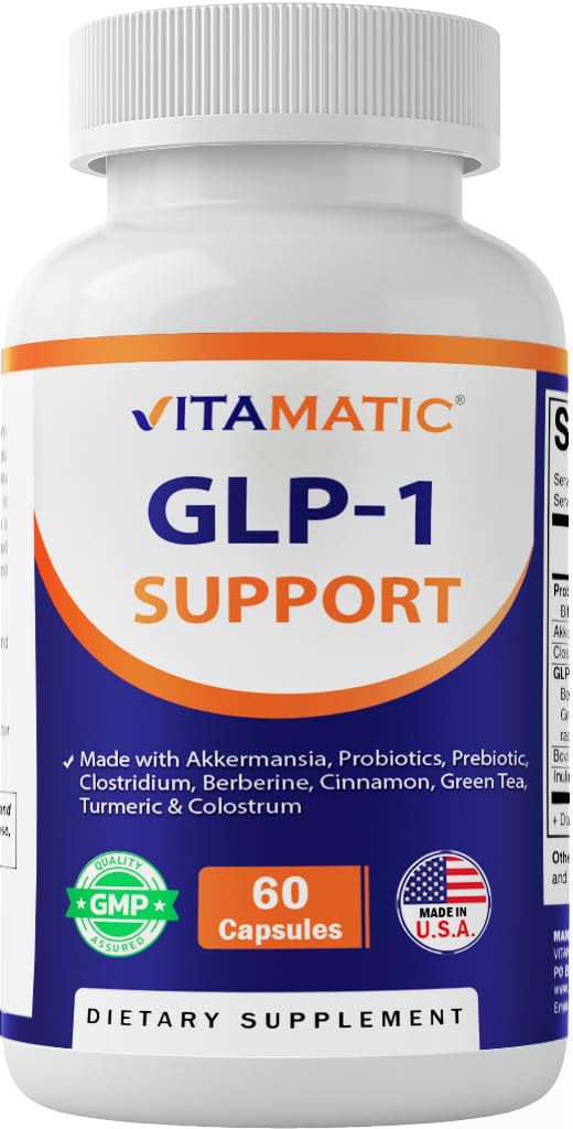 Vitamatic GLP-1 Support bottle front for a broad digestive balance routine
