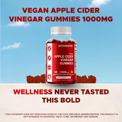Vitamatic gominolas junto a manzanas mostrando sabor natural