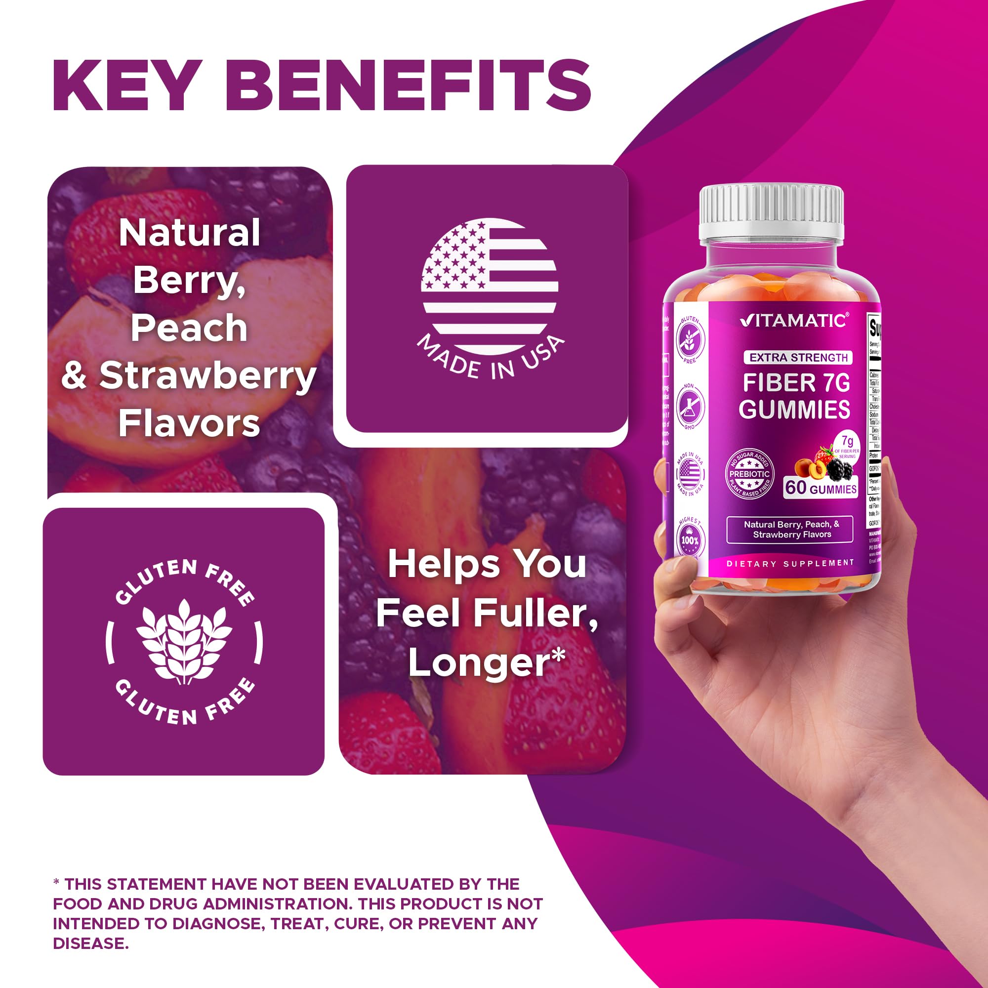 Vitamatic close-up de tres sabores naturales para elección agradable