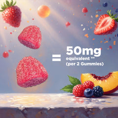 Vitamatic gomita en mano que muestra la escala y facilidad de consumo