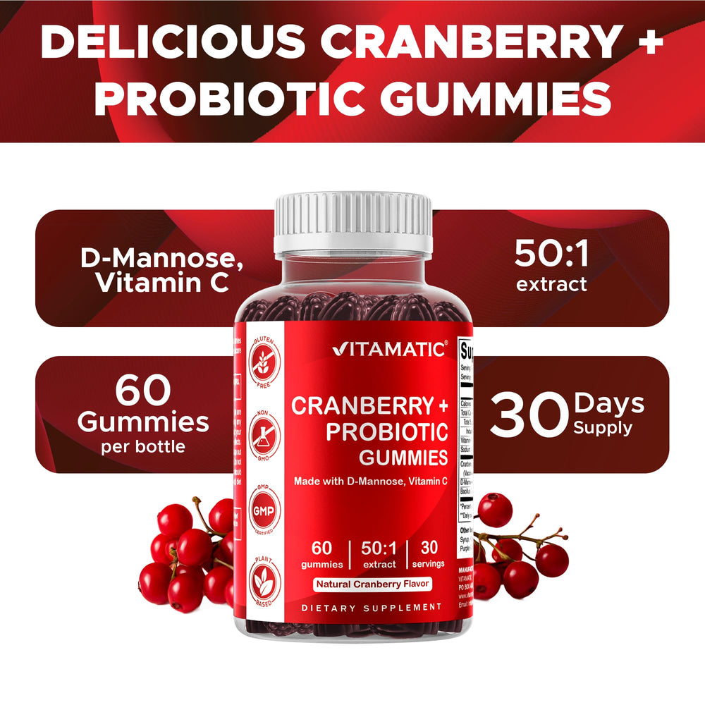 Vitamatic gomita sostenida entre dedos mostrando tamaño práctico